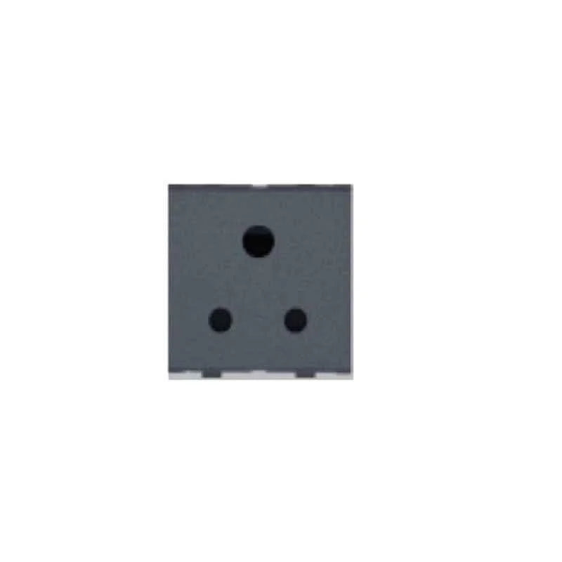 Anchor Penta Modular 6A 2 Module 3 Pin Graphite Black Round Socket (Ref no: 65208-B)