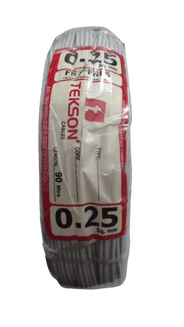 Tekson White Parallel Wire FR PVC Housing Wire, 0.25 Sqmm Length: 90M