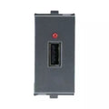Anchor Penta Graphite Black Plastic Single Port USB-A Charger (Ref no: 65611-B)
