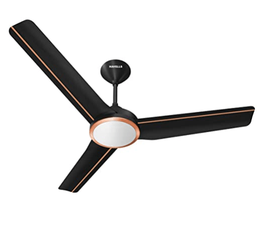 Havells Trinity Underlight 1200mm Ceiling Fan (Mettalic Black LT Copper)