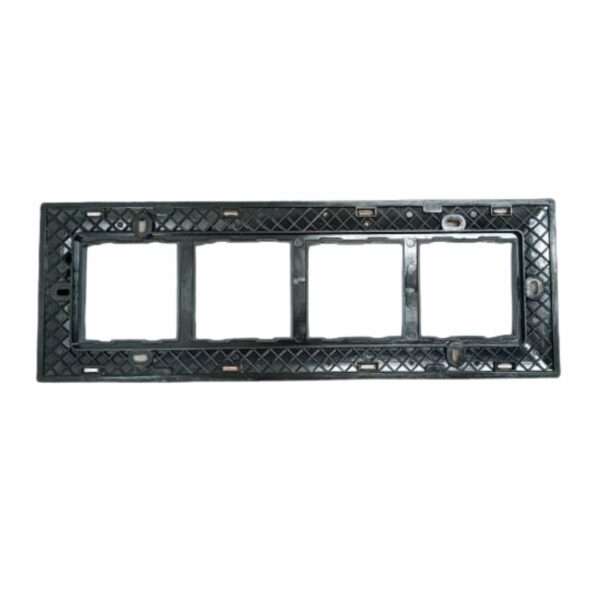 RayVolt Modular Polycarbonate Switch Plate, 8 Module, Horizontal Seamless Brown Wood Texture