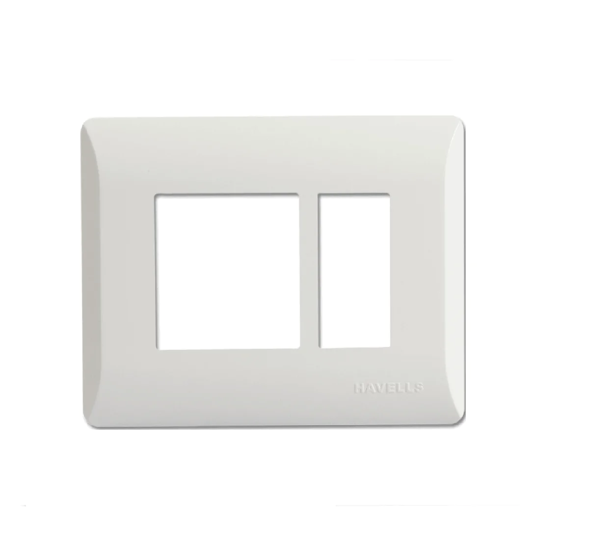 Havells Coral Glossy White 3 Module Plate