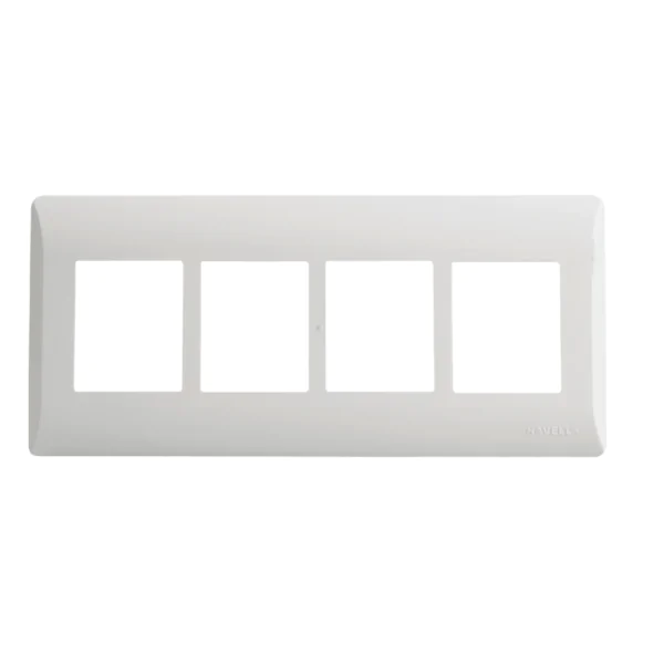 Havells Coral Glossy White 8 Module Plate Horizontal